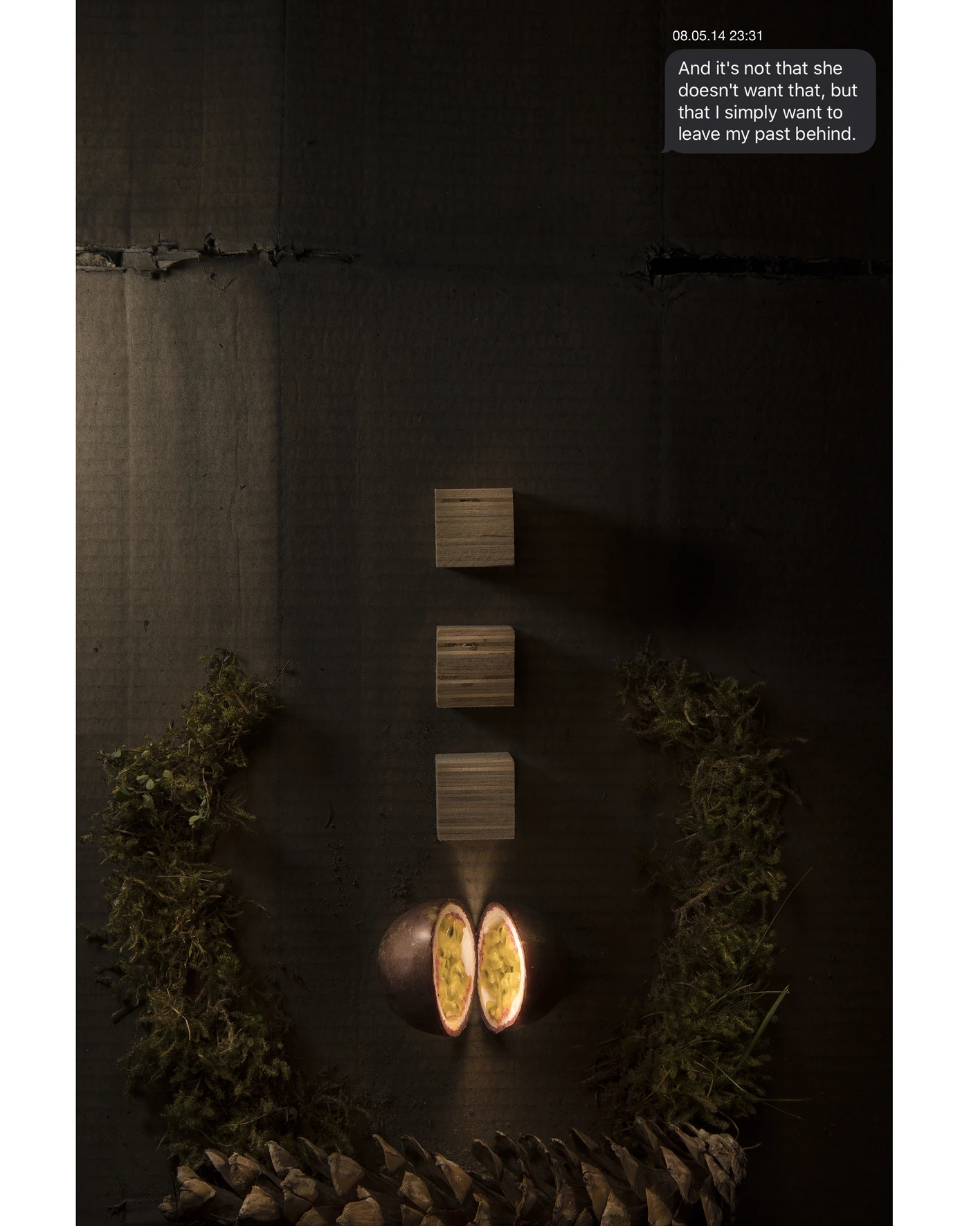 Like sawdust and wood but also juicy